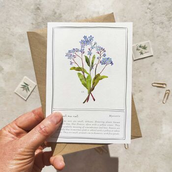 Set Of Six Different Purple And Blue Floral Notecards, 2 of 11