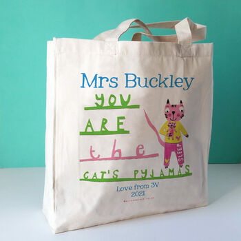 Personalised Purrfect Teacher Bag, 2 of 3