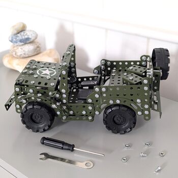 Make Your Own Army Jeep Metal Construction Set, 2 of 10