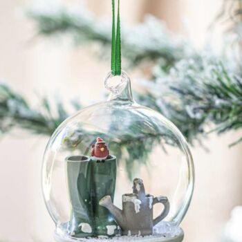 Personalised Glass Gardener Decoration, 2 of 2