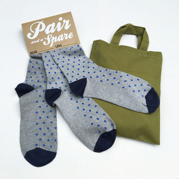 Gift 'Pair And A Spare' Set Of Three Socks, 2 of 5