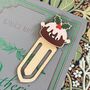Christmas Pudding Wooden Bookmark, thumbnail 1 of 4