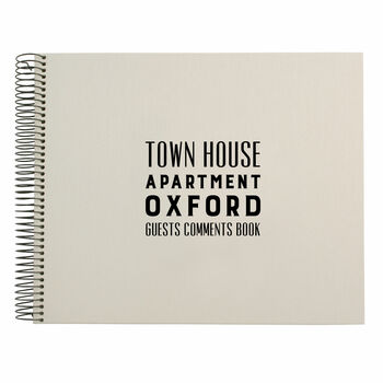 Personalised Typographic Spiral Bound Guest Book, 3 of 11