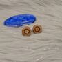 Brown Druzy Agate Silver Stud Earrings, thumbnail 3 of 6