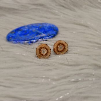 Brown Druzy Agate Silver Stud Earrings, 3 of 6