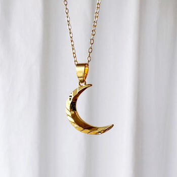 Love You To The Moon Gold Plated Moon Necklace, 6 of 10