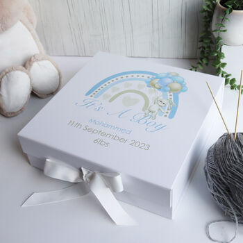Personalised New Baby Boy Gift Box, 12 of 12