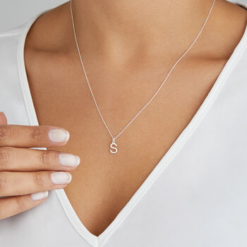 Small Silver Or Gold Initial Letter Charm Necklace, 6 of 11