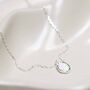 Sterling Silver Oval Opal Flow Necklace, thumbnail 3 of 9