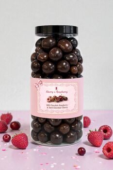 Milk Chocolate Raspberry And Dark Chocolate Cherry, Palm Oil Free, 600g, 3 of 3