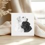 Two Labradors – Home Inspired Hand Drawn Greeting Card, thumbnail 1 of 6