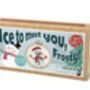 Ice To Meet You, Frosty! Christmas Mini Matchbox Cross Stitch Kit, thumbnail 2 of 5