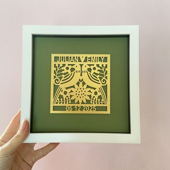 Custom Framed Artwork With Names And Date, 4 of 12