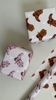 Cowboy Boots Luxury Wrapping Paper, 4 of 5