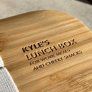 Personalised Lunch Box With Wooden Lid, 6 of 7