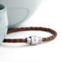 Personalised Men's Woven Leather Bracelet, thumbnail 3 of 5
