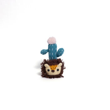 Medium Interactive Crochet Cactus And Pot, 2 of 7