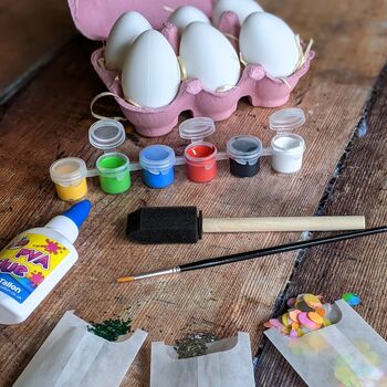 Easter Eggs Craft Kit With Paint And Glitter, 3 of 7