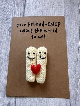 Chips Crochet Birthday Thank You Card Handmade, 6 of 12