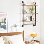 Three Tier Floating Storage Shelves With Towel Rail, thumbnail 1 of 6