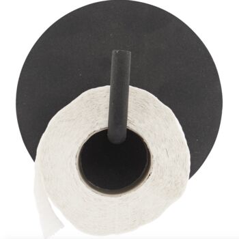 Black Metal Toilet Roll Holder, 3 of 3