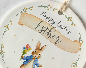 Personalised Hanging Easter Ceramic Decoration, 3 of 3