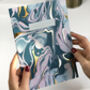 Hand Marbled Gold Foil Notebook Pack, thumbnail 5 of 9