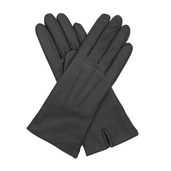 Tilly. Women's Cashmere Lined Leather Gloves, 3 of 12