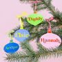 Personalised Colourful Bauble Christmas Tree Decoration, thumbnail 1 of 5