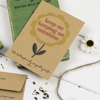 'Keep On Keeping On' Personalised Sunflower Seed Packet, 3 of 5