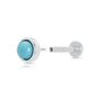 Turquoise Cabochon Single Flat Back Earring, thumbnail 5 of 7