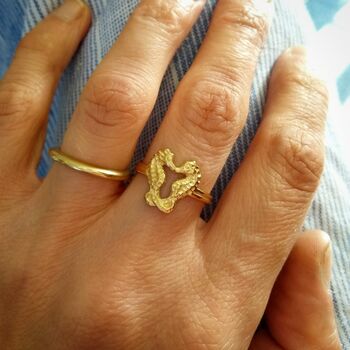 Personalised Seahorse Ring, 6 of 12
