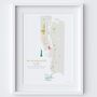 New York City Marathon Route Map Personalised Art Print, thumbnail 3 of 7