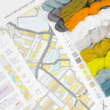 Amsterdam City Map Tapestry Kit, 2 of 2