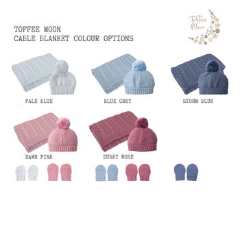 Toffee Moon Personalised Luxury Knitted Baby Blanket, 5 of 12