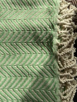 Zigzag Design Green Soft Sofa Throw, 6 of 8