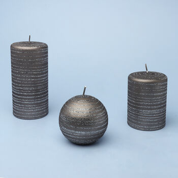 Grey Silver Candle By G Decor, 7 of 8
