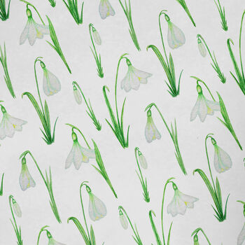 Snowdrops Wrapping Paper, Mothers Day Gift Wrap, 3 of 3