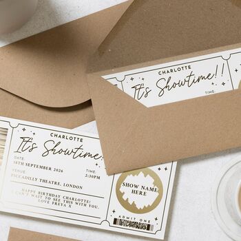 Personalised Scratch Reveal Theatre Ticket Gift Voucher, 8 of 9