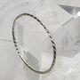 Twisted Sterling Silver Bangle, thumbnail 3 of 8