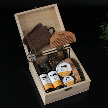 Personalised Wooden Beard Care Kit Best Selling Gift, 6 of 8