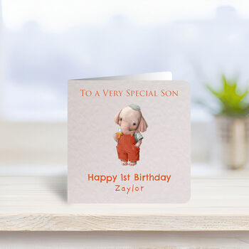 Personalised Baby Boy 1st Birthday Greeting Card, 2 of 4