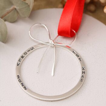 Babies 1st Christmas Tree Decoration. Sterling Silver, 4 of 6