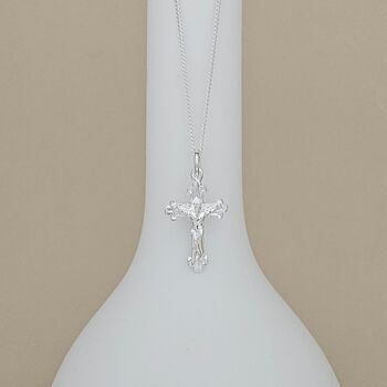 Personalised Sterling Silver Fancy Crucifix Necklace, 3 of 6
