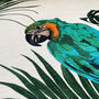 Parrot Cushion Cover With Tropical Leaves And Flowers, thumbnail 6 of 7