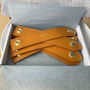 Tan Personalised Leather Napkin Rings, thumbnail 8 of 8