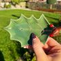 Ceramic Holly Trinket Dish, thumbnail 3 of 5