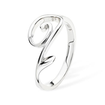 925 Solid Sterling Silver Designer Q Ring, 2 of 6