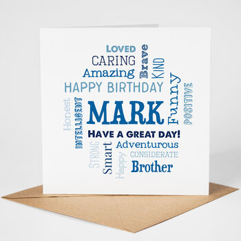 Personalised Birthday Card For Brother, 2 of 3