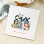 Safari Friends 6th Birthday Card, thumbnail 1 of 2